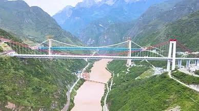 4K航拍云南金沙江大桥中国基建视频的预览图